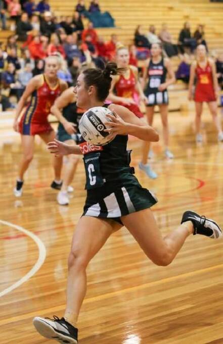 Ready to play: Vanessa Augustini comes charging into attack against Southern Force last weekend. Picture: Andrew Zielinski