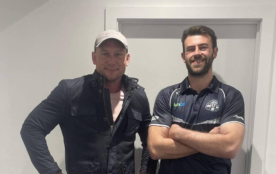 Launceston coach Mitch Thorp with new recruit Jake Kilby. Picture supplied