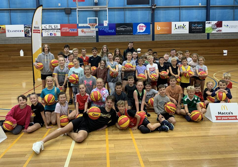 Keen: A fleet of eager, young basketballers graced Elphin Sports Centre this week. Picture: Josh Partridge