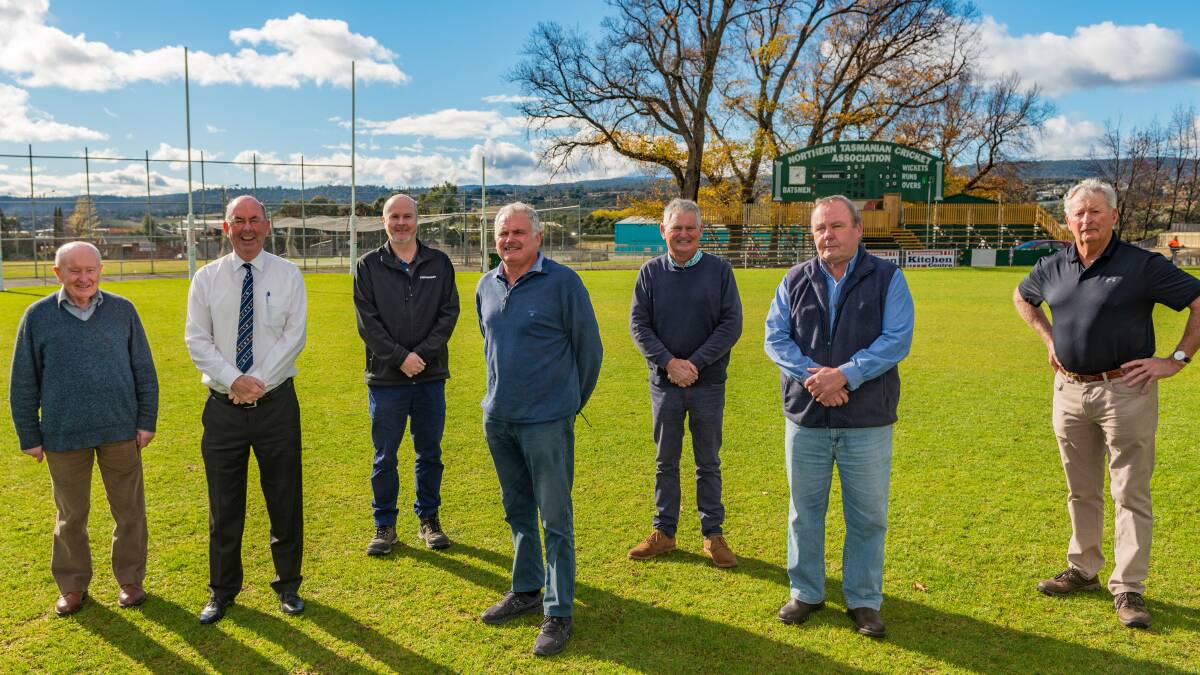 Cricket North icons Trevor Curtis-Flynn, Nicholas Lee, Jade Selby, Peter Gatenby, David Gatenby, Tony Walters, Michael Leedham. Picture: Phillip Biggs