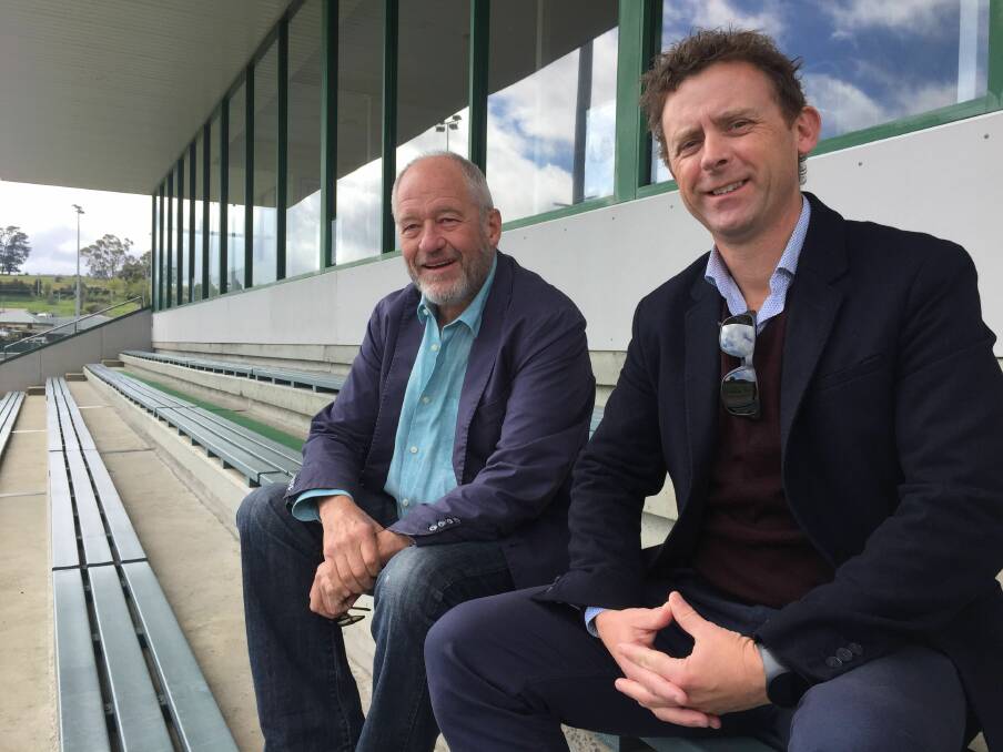 Hockey Tasmania board chairman Ken Read and CEO Damian Smith in Launceston in 2018. Picture: Rob Shaw