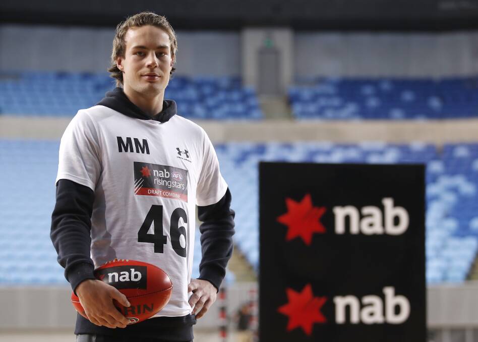 Standing Tall: Mitch O'Neill is the state's leading hope at this week's AFL draft. The North Hobart player will learn his fate on either Wednesday or Thursday night. Picture: AFL Photos