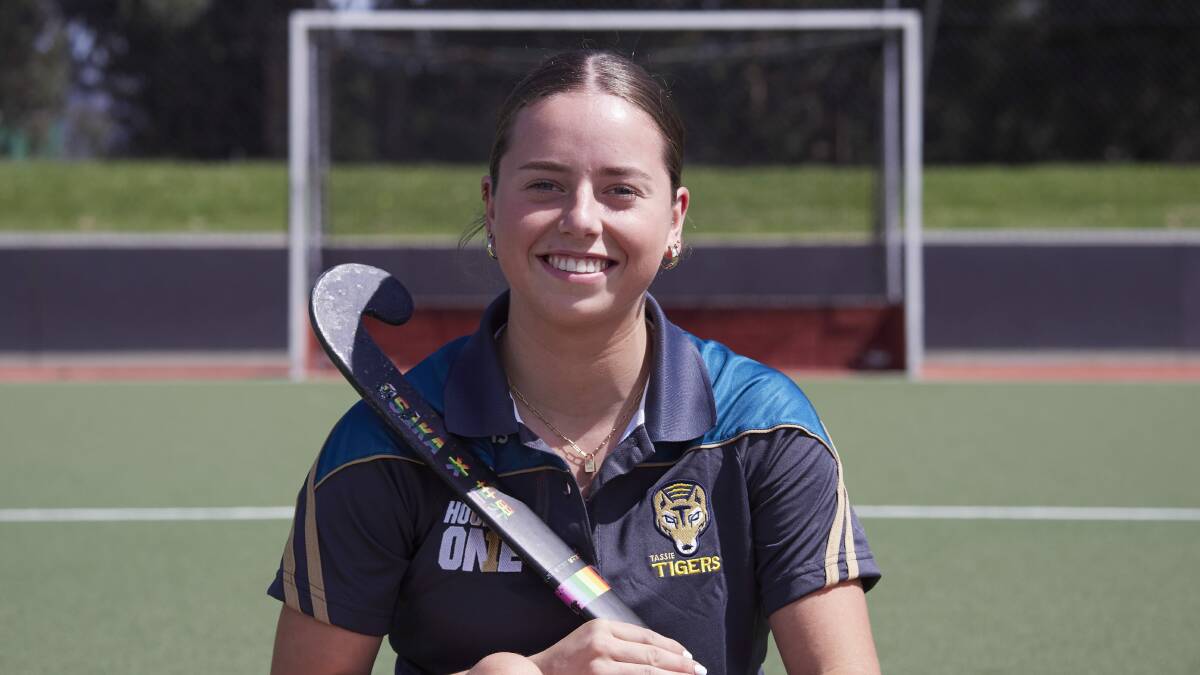Queechy Penguins' Lucy Cooper scored her first senior goals for the Tassie Tigers. Picture by Rod Thompson