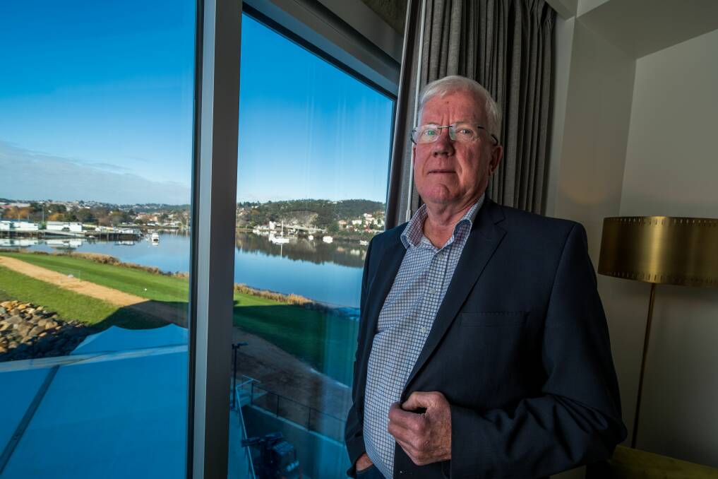 Set for action: Launceston businessman Errol Stewart is a part of the government's AFL project team. Picture: Phillip Biggs.