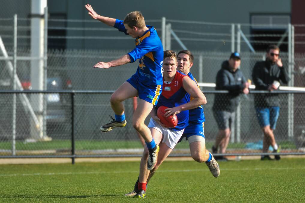 Key Lilydale defender Corey Lockett will play his 100th game this weekend. Picture: Phillip Biggs.