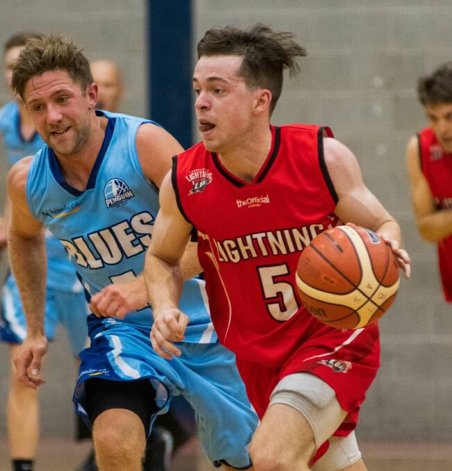 Star: Kai Woodfall playing for Launceston Lightning in 2019. Picture: Phillip Biggs