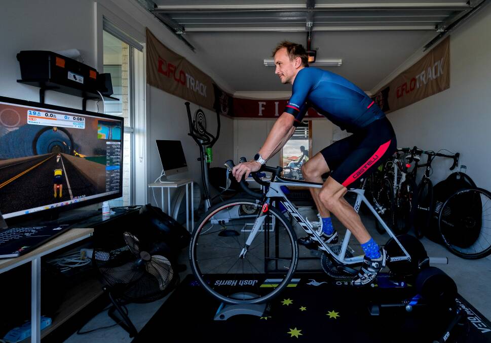 Launceston's Josh Harris will compete at the UCI Cycling Esports world championships. Picture by Phillip Biggs