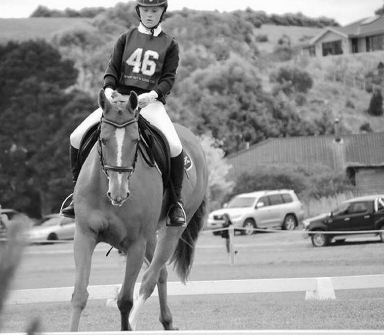 Horseback: Jenna Griffiths competing in a Pony Club Tasmania event. Picture: Supplied.