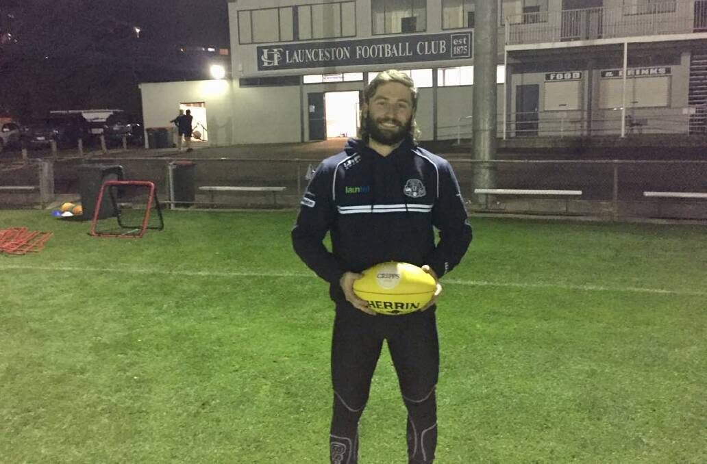 Star: Launceston's Jake Smith, pictured at training on Tuesday night, plays his 150th senior game on Saturday. Picture: Josh Partridge