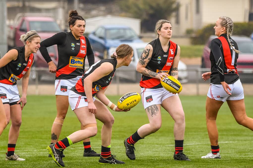 Square one: North Launceston, pictured during a training drill this season, won't be fielding a women's side in 2021. Picture: Neil Richardson