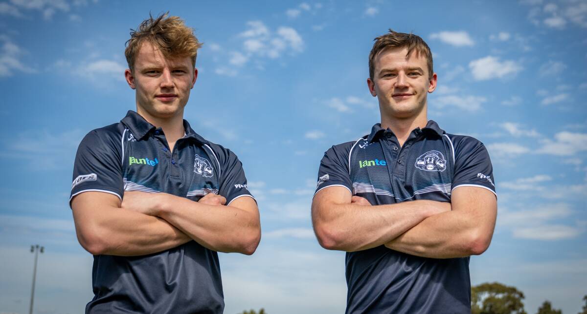 Launceston's Isaac Hyatt with brother and new recruit Ben. Picture by Paul Scambler