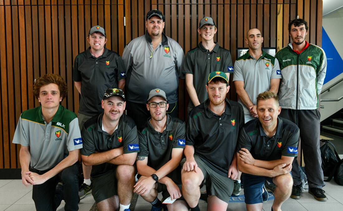 Flying out: The Northern contingent of the Tasmanian inclusion cricket side. Picture: Scott Gelston