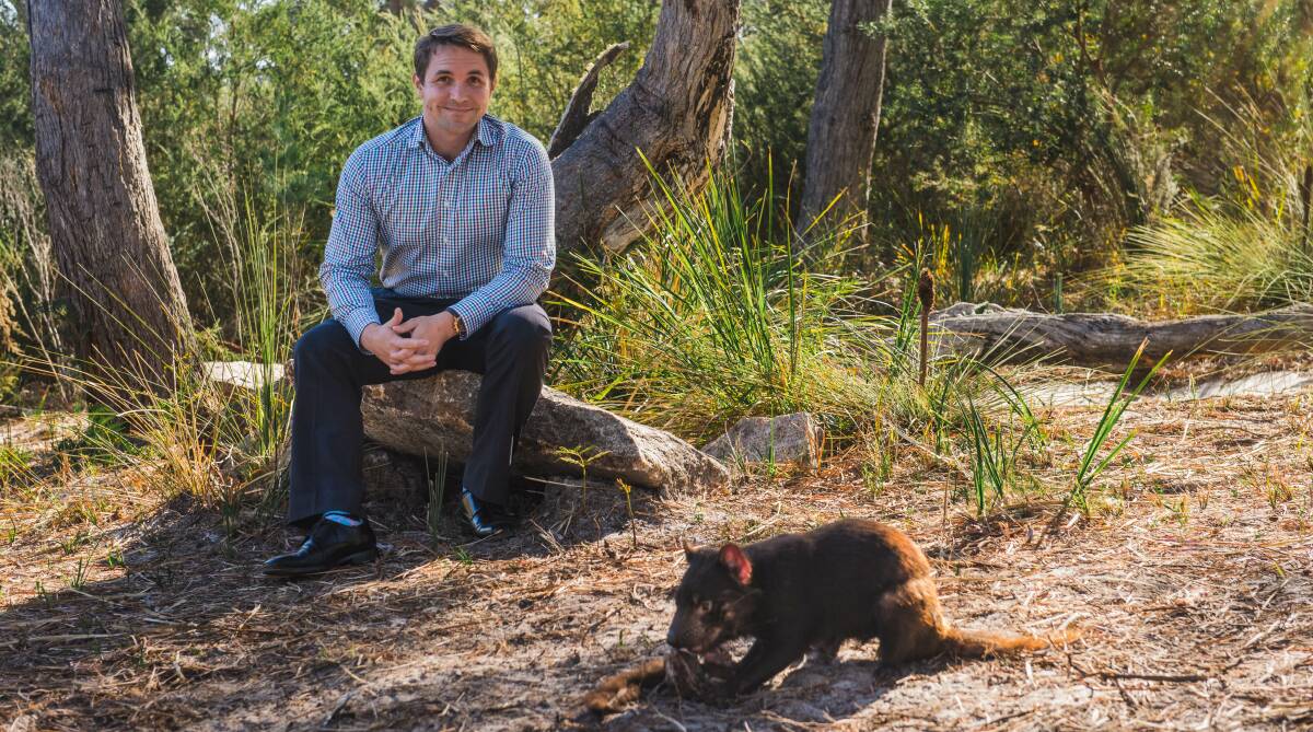 UNIQUE EXPERIENCE: Justin King in Saffire's devil sanctuary, which has been recognised with a nomination for a prestigious international award. Picture: Federal Group