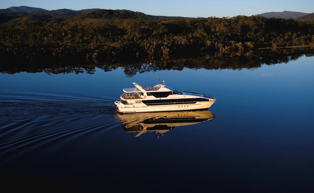 The Lady Jane Franklin II on the Gordon River in the Franklin-Gordon Wild Rivers National Park.