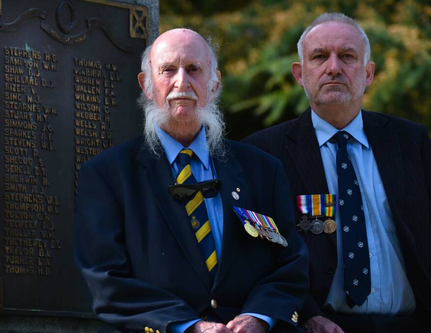 PROUD: Evandale's Clive Lee and his son Garry Lee of Western Australia. Pictures: Neil Richardson.