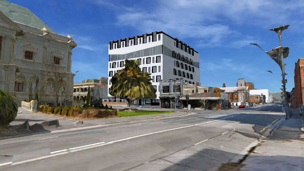 BOLD: Concept plans for Hotel Verge Launceston, view from Cimitiere Street opposite the Albert Hall. Picture: Suplied