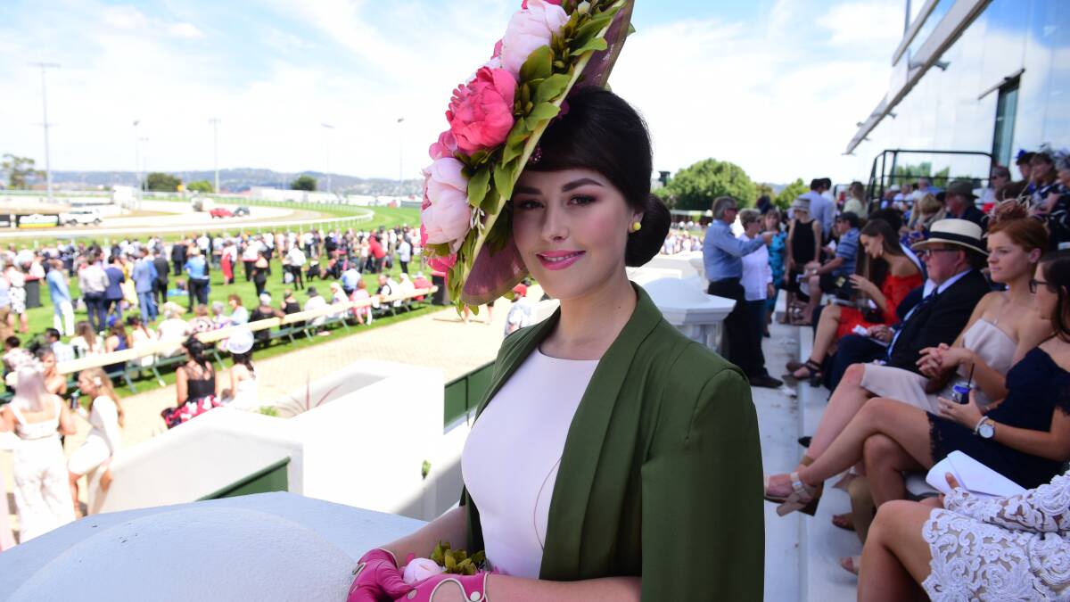 CLASSIC BEAUTY: Sarah Buller was the best dressed woman at the Fashions on the Field competition.