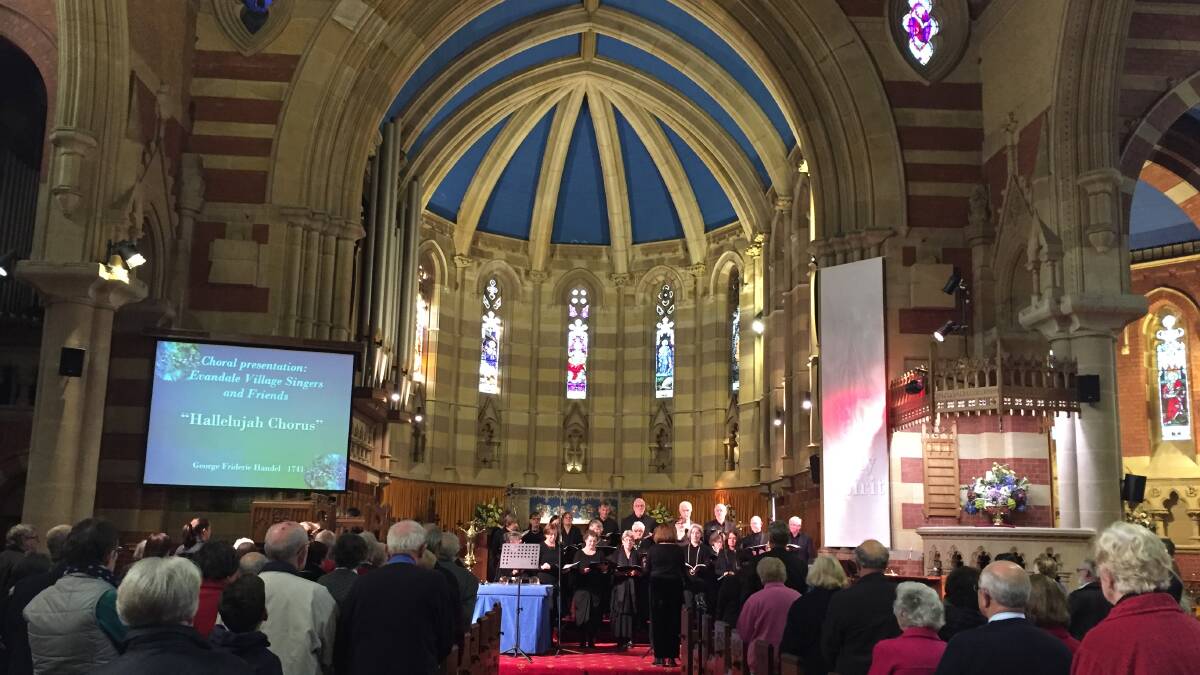 FESTIVAL FINALE: The Evandale Singers perfoming the Hallelujah Chorus at St John's Church. Picture: Holly Monery