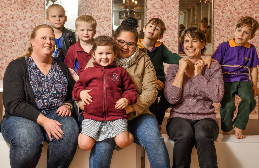 FAMILIES: Launceston mums and their children ahead of Mother's Day. Picture: Scott Gelston
