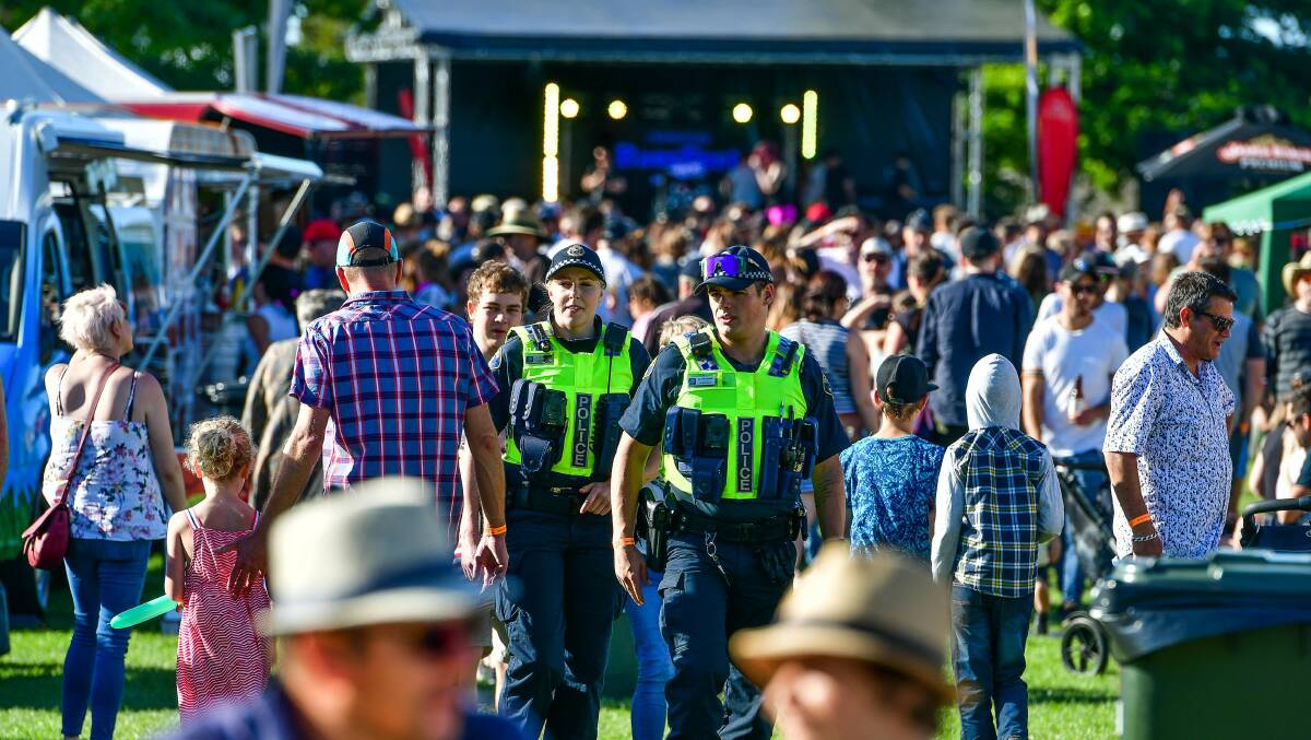 CELEBRATE SAFELY: Police patrol Beerfest at Royal Park on New Year's Eve.