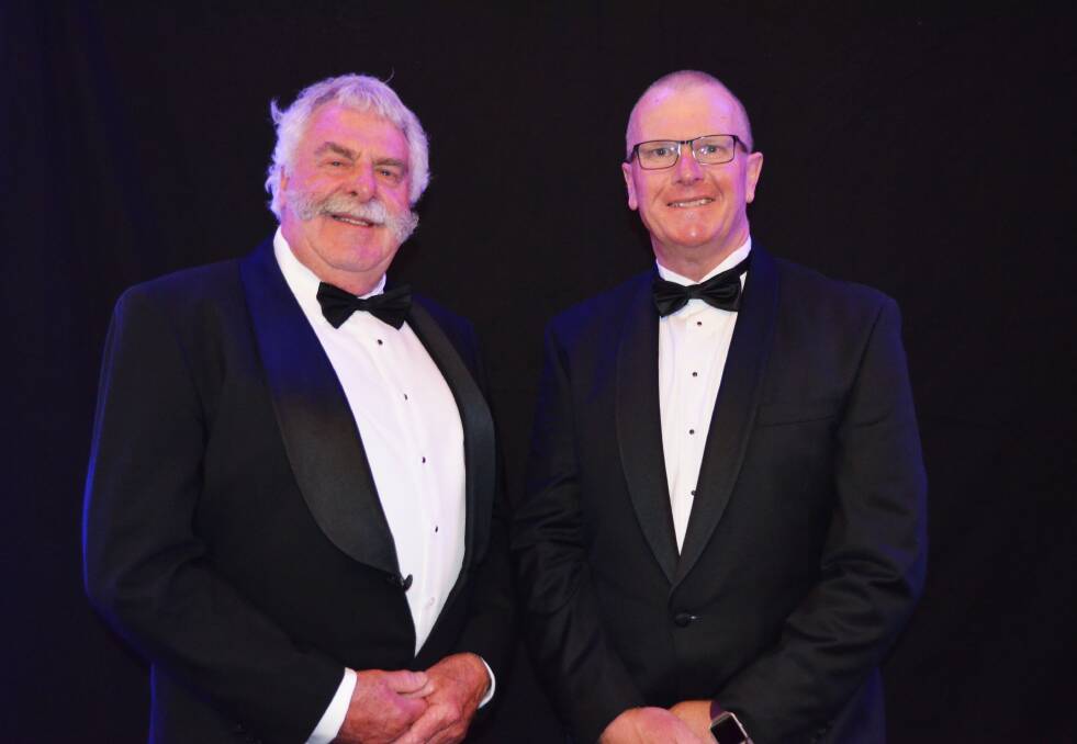 SUCCESS: Lindsay Bourke, owner of Agribusiness Entrepreneur winner Australian Honey Products, and Launceston Chamber of Commerce chief executive Neil Grose. Picture: Frances Vinall  