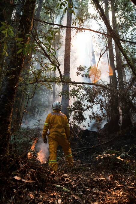 STATE BURNS: On Saturday there were 599 personnel are working on the fires, including 148 from interstate and New Zealand, plus 39 aircraft. Picture: Warren Frey and the TFS