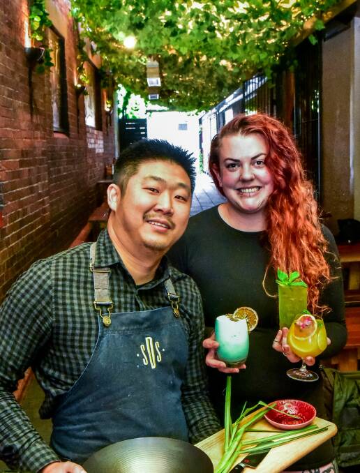STREET STYLE: Chef Yyan Ng and co-owner of Bakers Lane Stella Thomson prepare for their street food extravaganza. Picture: Neil Richardson