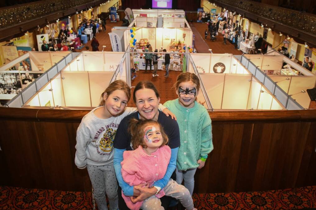 FAMILY FUN: Co-organiser Louise Padgett with her daughters Olivia, 9, Chloe, 3, and Emily, 8. Picture: Paul Scambler 