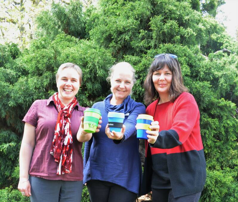 ECO-WARRIORS: Tamar NRM program co-ordinator Gill Basnett, Albert Hall events manager Vanessa Carswell, and Tamar Sustainable Living Expo co-ordinator Gabrielle Stannus. Picture: Frances Vinall