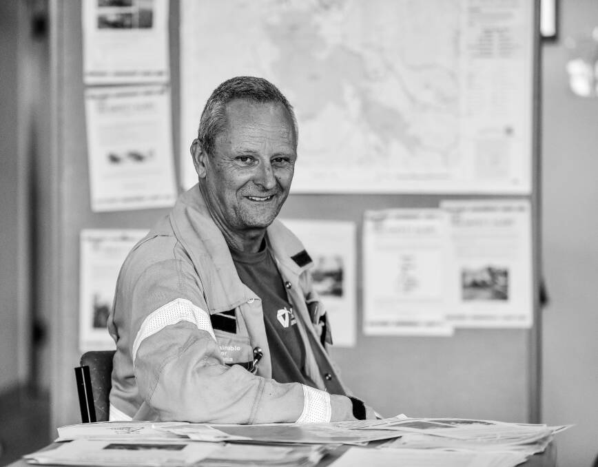 Sustainable Timber Tasmania's work health and safety advisor Stewart Johnson at the Community Centre while working on the Great Pine Tier Fire in the Central Highlands. Picture: Scott Gelston 
