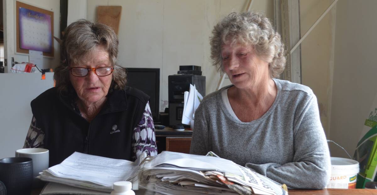 Lin Simpson (right) and Jenny Bellinger are two residents who have been fighting for an inquiry into Pioneer's drinking water. 