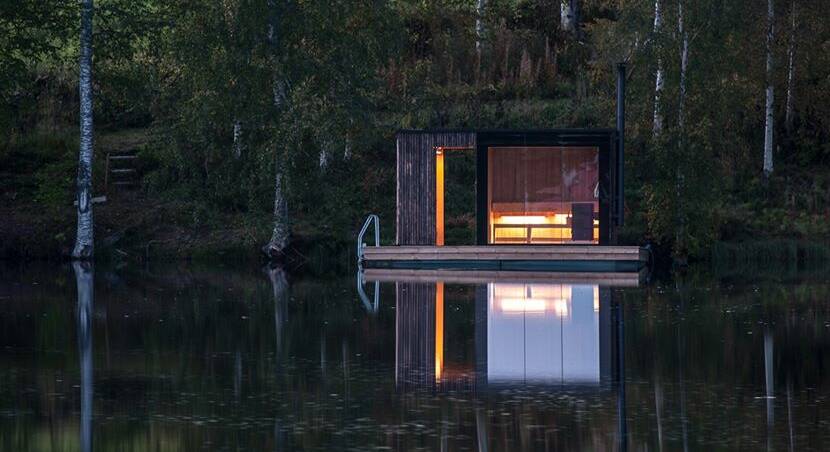 PEACEFUL: The design for Floating Sauna Derby was inspired by this one in Sweden, by Small Architecture Workshop. Picture: Supplied 