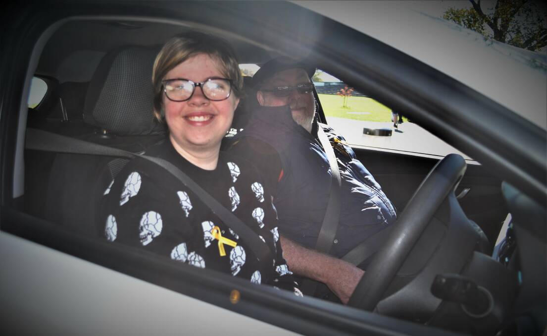 ON HER WAY: Learner driver Allie Bull and volunteer mentor Gordan Spencer are participants in the Driver Mentoring Training program. Picture: Frances Vinall 