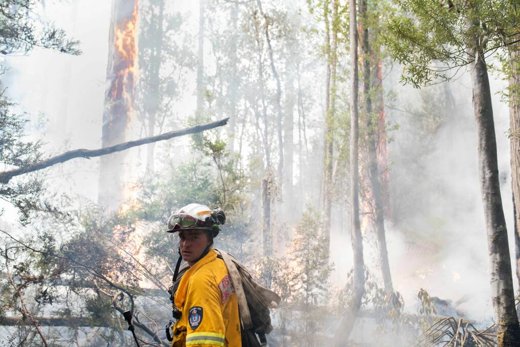The Wilderness World Heritage Area is burning. Picture: Warren Frey and the TFS 