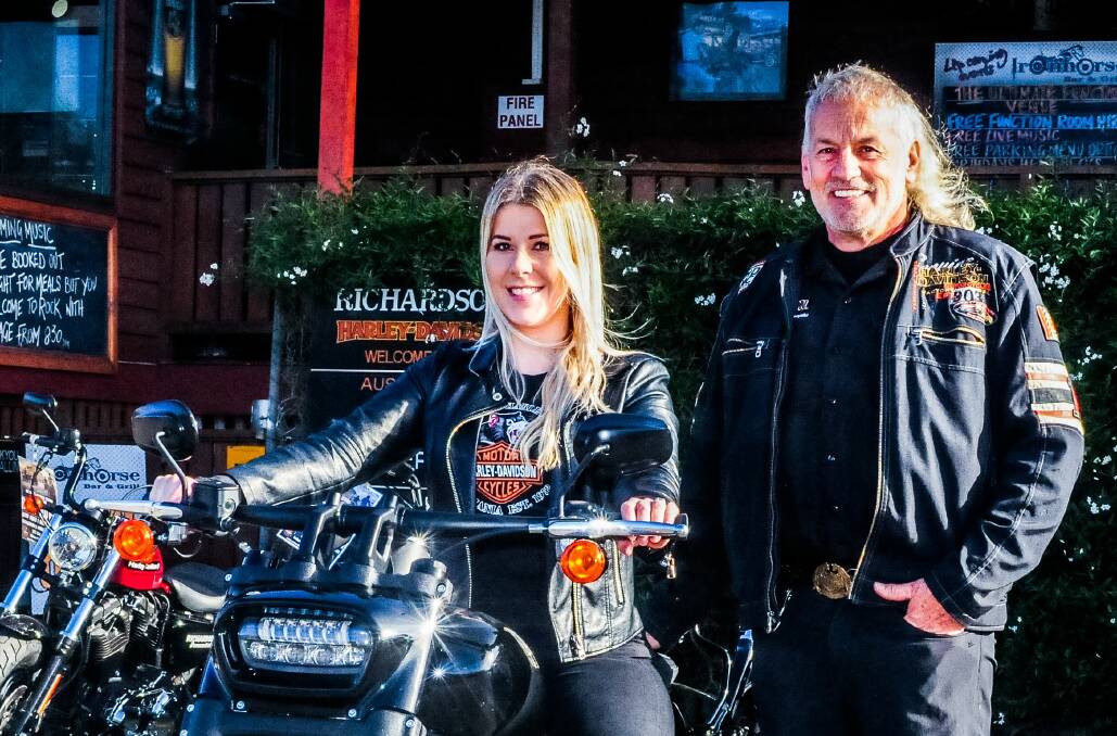 REVVED UP: Richardson's Harley-Davidson marketing and events manager Lindelle Banks and owner Simon Hrycyzyn. Picture: Neil Richardson 