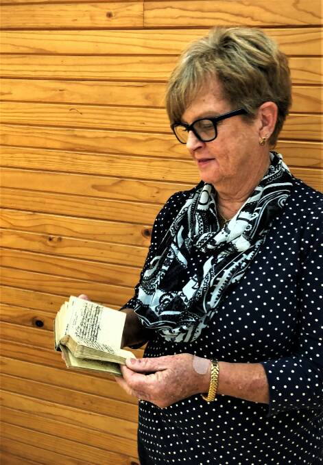HISTORY: Ann-Maree O'Keefe with the WWI diary of her grandfather. Picture: Frances Vinall