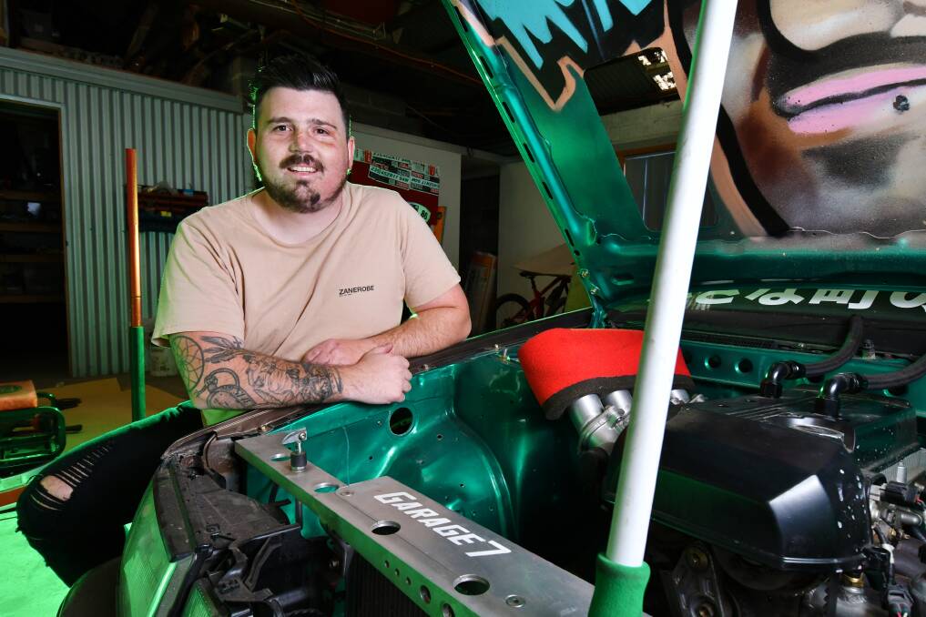 AUSSIE LARRIKIN: Penguin's Taylor Forward could be the star of a new documentary series about drift racing around the world. Picture: Brodie Weeding