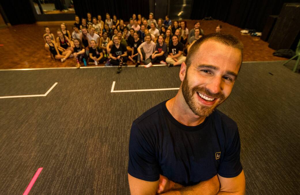 FITNESS FUN: Well-known Launceston dancer Lockhart Brownlie was back in town holding a workshop at Newstead College. Picture: Phillip Biggs 