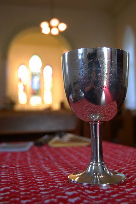 STOLEN: This "treasured" communion cup was part of the set stolen before 11am on February 16. Picture: Supplied 