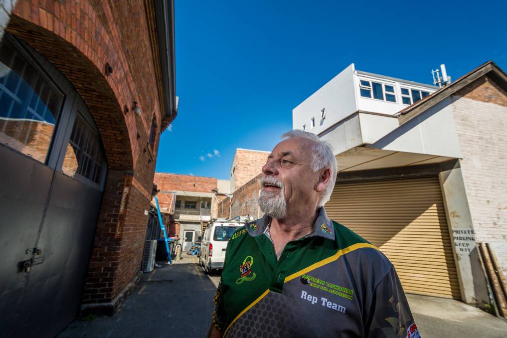 SPOOKY: David Kearnes at the site of the alleged nineteenth-century murder. Picture: Phillip Biggs 