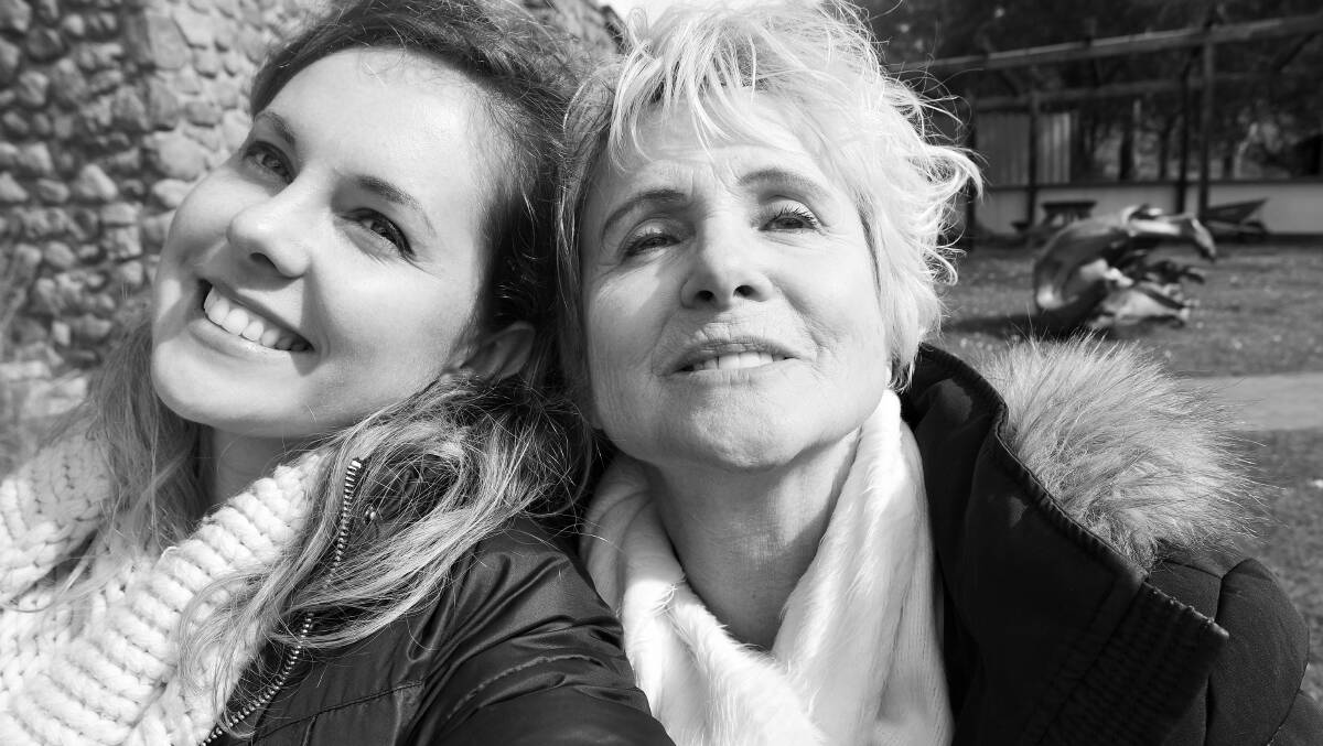 STEP BY STEP: Annia Baron, pictured with her mother, will walk from Hobart to St Helens for dementia research. Picture: Supplied 