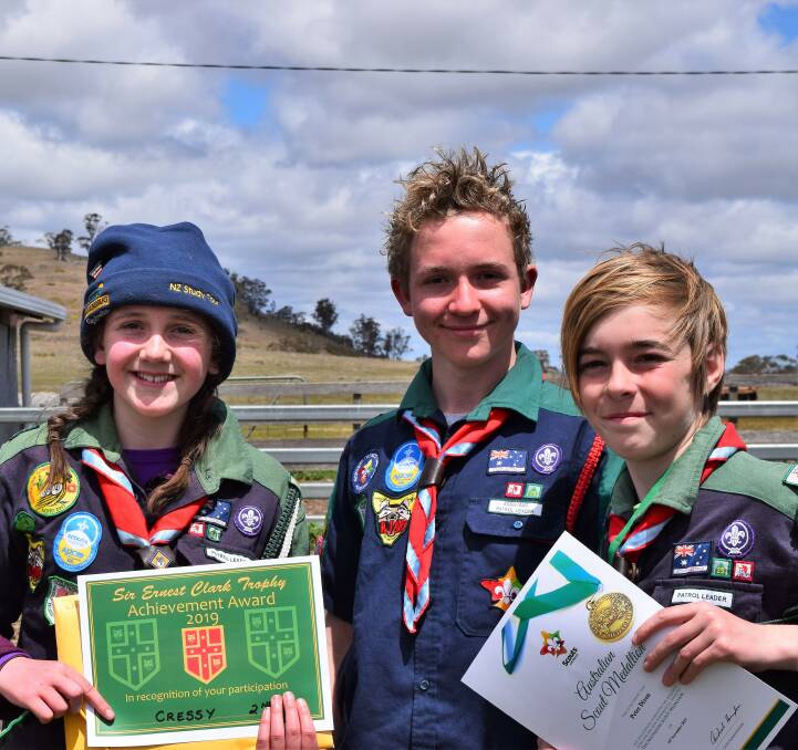 SECOND PLACE: Laura Winter, Jake Quinn and Peter Dixon at the Sir Ernest Clark Trophy competition. Picture: Supplied
