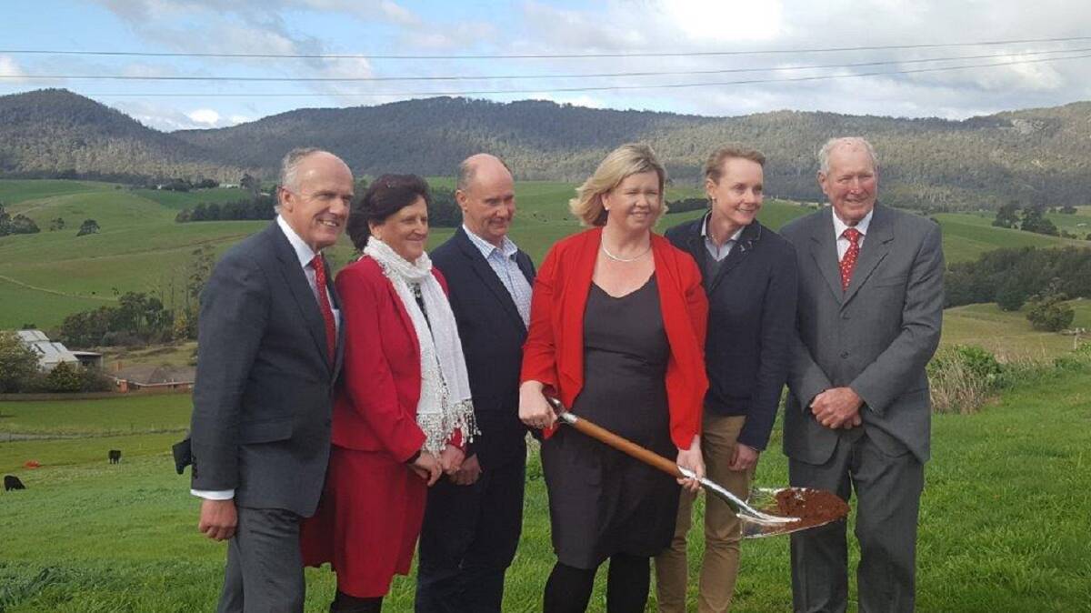 LAUNCH: Eric Abetz, Julie Orr, Greg Howard, Bridget Archer, Sarah Courtney and May Shaw deputy chairman Nick Green at Aminya. Picture: Supplied