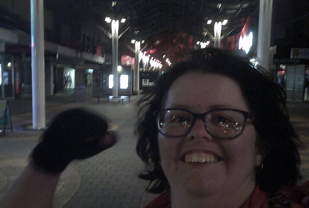 HUGE ACHIEVEMENT: Eliana's victory selfie after arriving at Elizabeth Street Mall. Picture: Eliana Robinson 