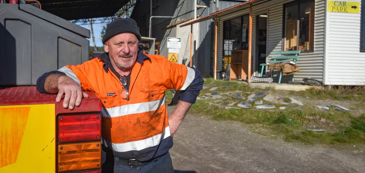 'ONGOING WORK': Multiskilled Tasmania owner Val Routner is optimistic about a new gold mining venture creating jobs. Pictures: Paul Scambler 