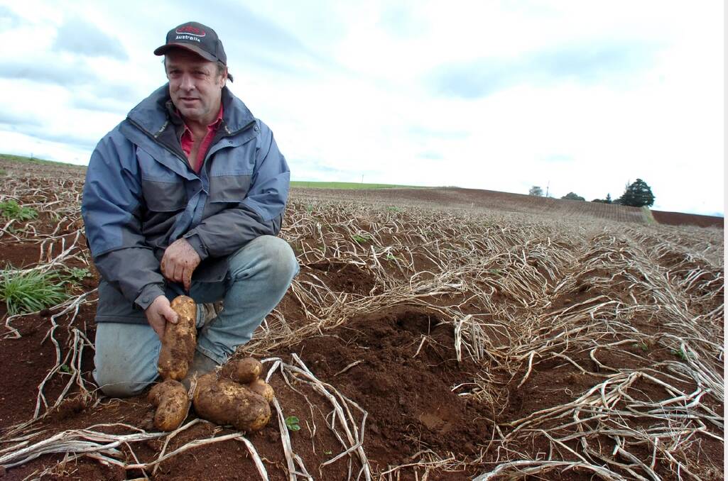 NEGOTIATOR: Simplot Potato Growers Committee chairman Trevor Hall wants more for his potatoes. Picture: Peter Sanders 