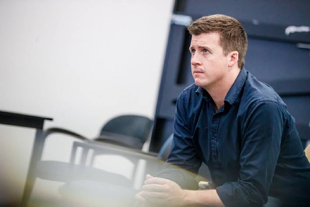 CREATOR: Director Bradley McCaw during early rehearsal for Any Moment. Picture: Supplied 