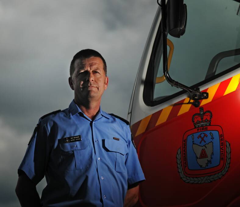 EXTENDED SEASON: Tasmania Fire Service regional chief north Ian Bounds. Picture: Phillip Biggs 