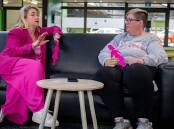 PATIENT OPTIONS: Kirsten Pilatti, BCNA CEO talks with Elizabeth Blane in Latrobe, Tasmania during a Breast Cancer Network Australia event. Picture: Paul Scambler