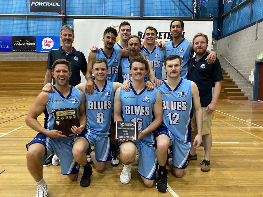 Back at the top: Penguin's men's team made it three State Basketball League titles in four years after its success on Sunday. Picture: Basketball Tasmania.